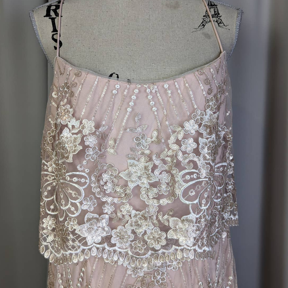 Anthropologie x BHLDN Adrianna Papell Arden Formal Dress Pink Size 14 - Picture 16 of 16